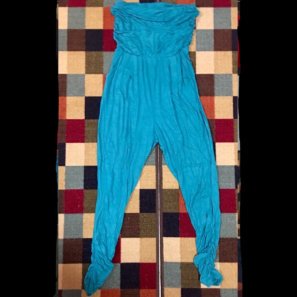 Women Strapless Tube High Waist Jumpsuit